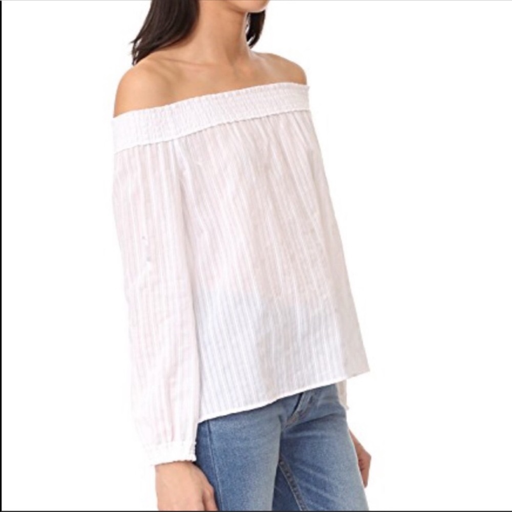 Rag & Bone off shoulder white cotton top Sz S NWT - Picture 3 of 4
